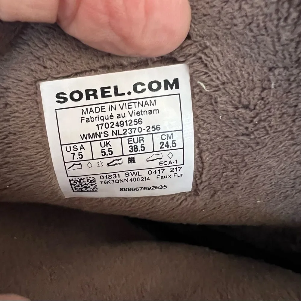 Sorel Rylee Brown Waterproof Winter Mid Calf Slip On Boots